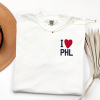 PHL Heartbreaker Comfort Colors Embroidered Tee Shirt