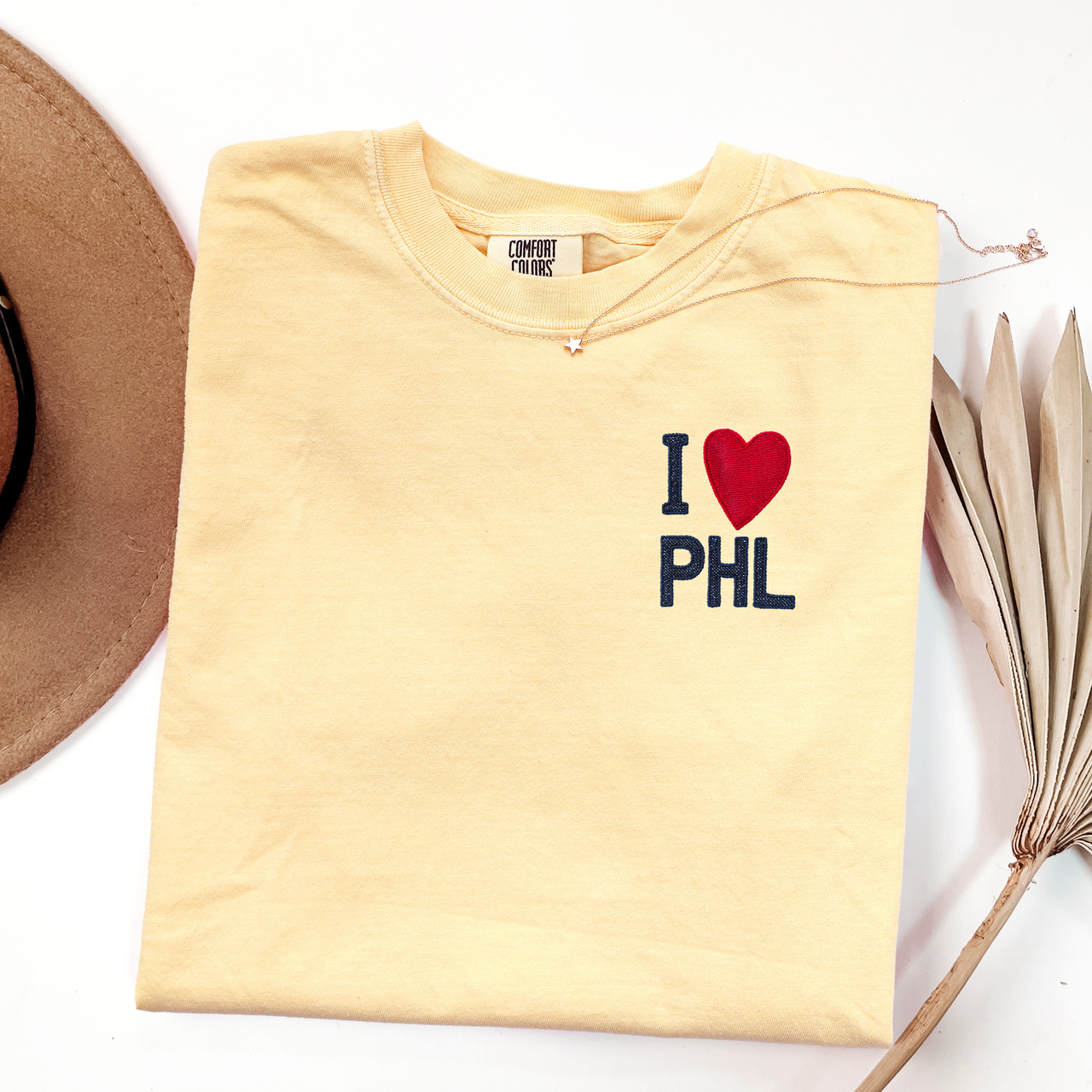 PHL Heartbreaker Comfort Colors Embroidered Tee Shirt