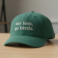 Say Less Go Birds Hat Philadelphia Football Dad Hat Philly Fan Cap Embroidered Eagles Inspired Hat Vintage Kelly Green Adjustable Hat