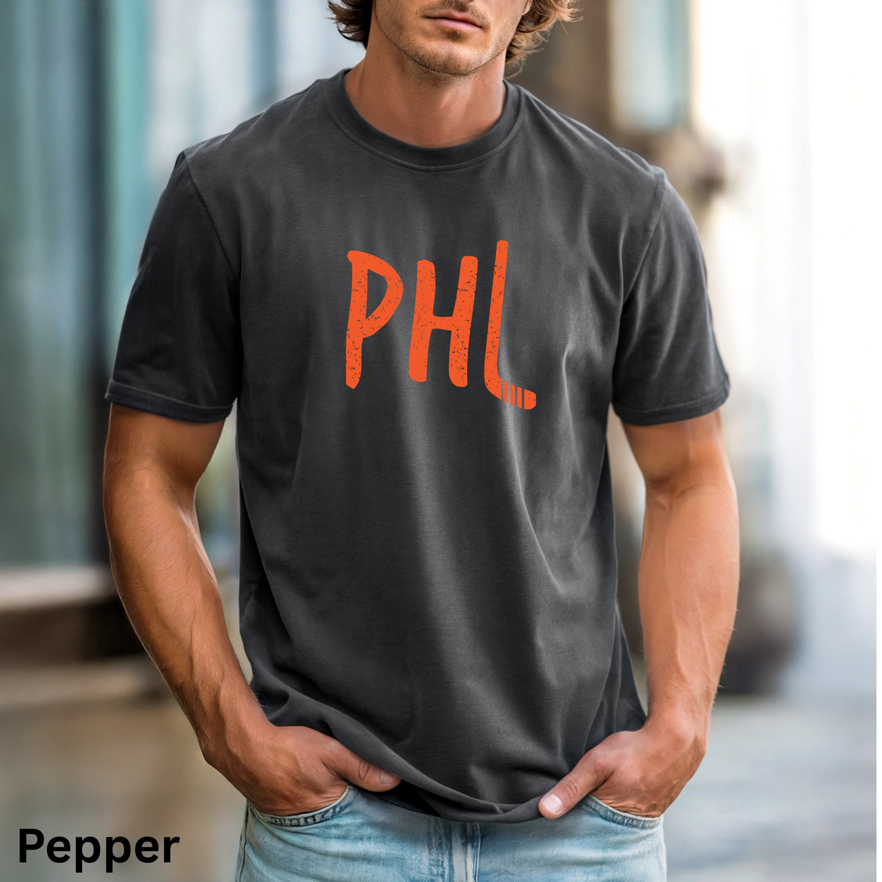 PHL Puck Shirt Philly Hockey Tee Philadelphia Hockey Graphic Shirt Retro PHL Shirt Comfort Colors Tee Philly Sports Fan Gift