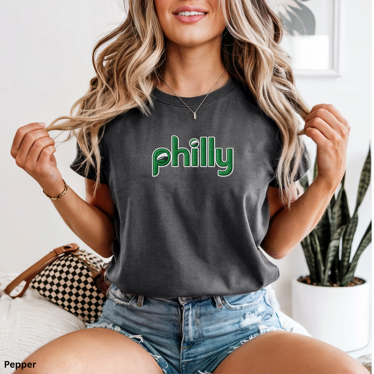 Philly Football Inspired Shirt Philadelphia Birds Fan Shirt Kelly Green Philly Graphic Tee Comfort Colors Shirt