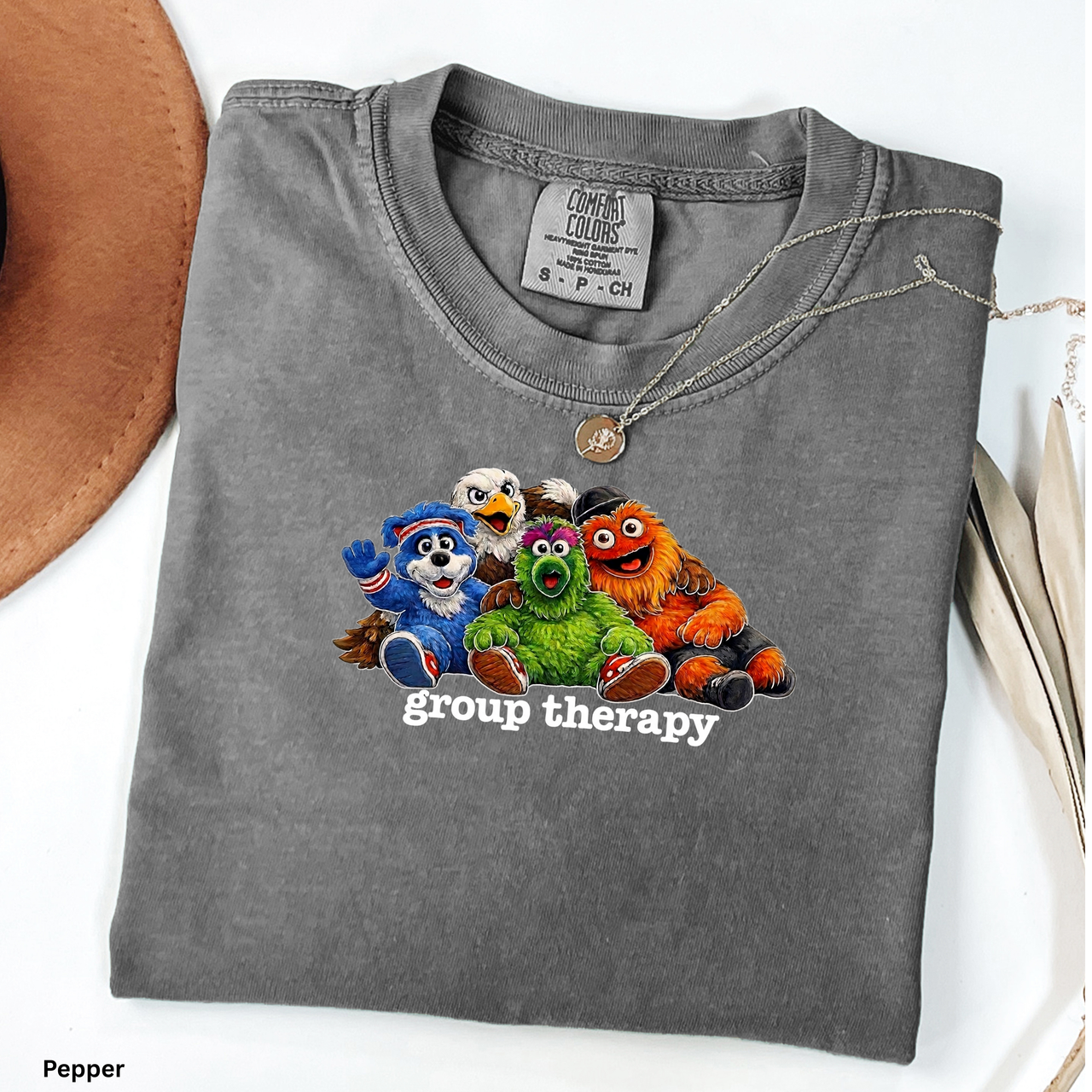 Philly Mascot Group Therapy Shirt, Philadelphia Sports Fan Tee, Funny Philly Mascot Shirt, Comfort Colors Graphic Tee