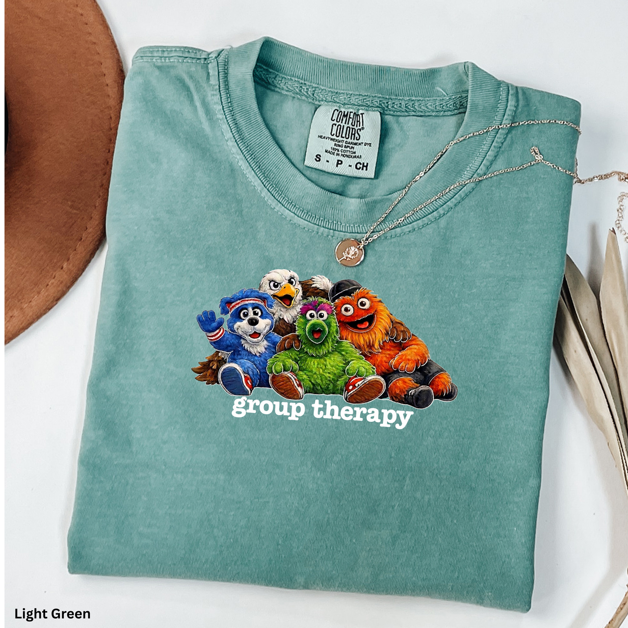 Philly Mascot Group Therapy Shirt, Philadelphia Sports Fan Tee, Funny Philly Mascot Shirt, Comfort Colors Graphic Tee