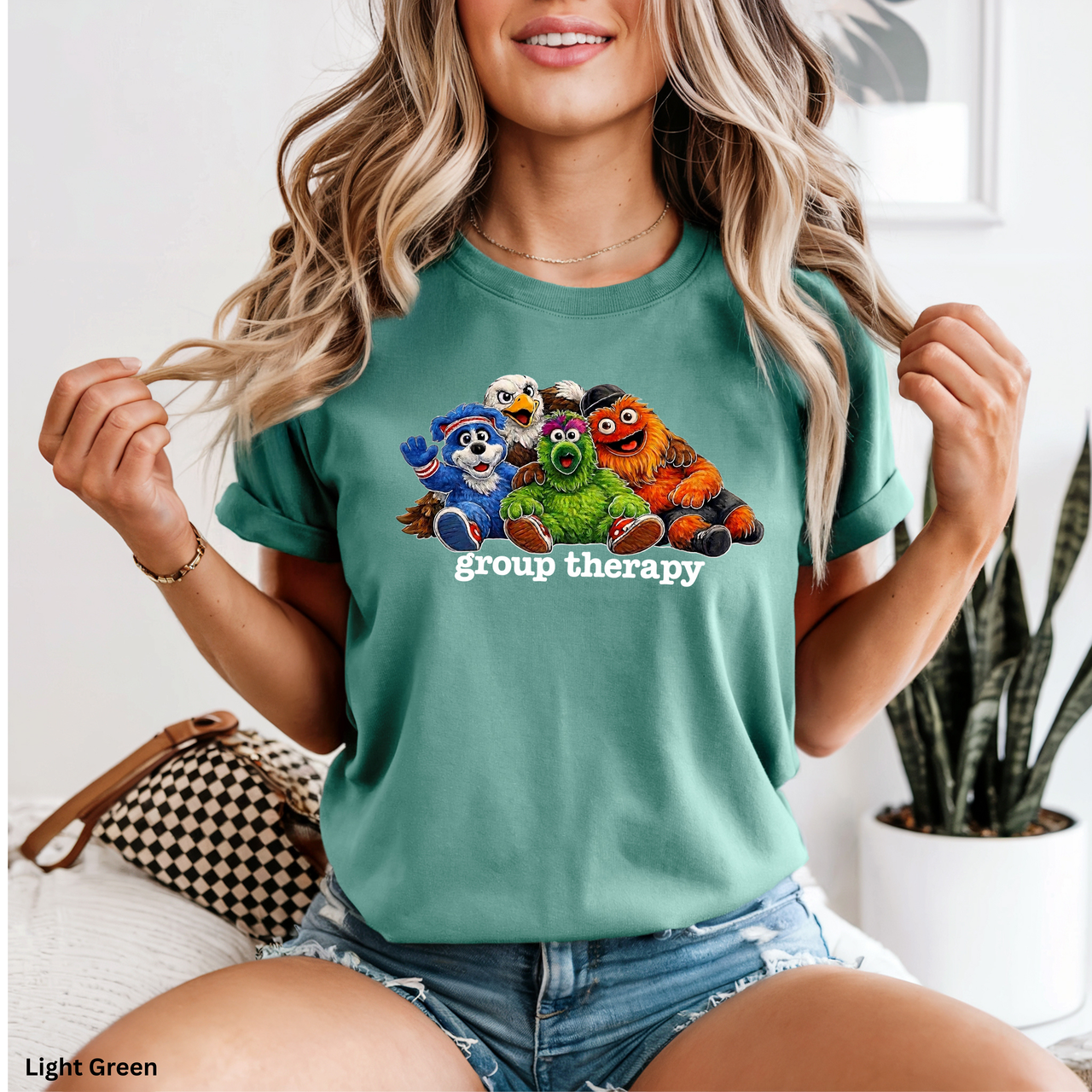 Philly Mascot Group Therapy Shirt, Philadelphia Sports Fan Tee, Funny Philly Mascot Shirt, Comfort Colors Graphic Tee