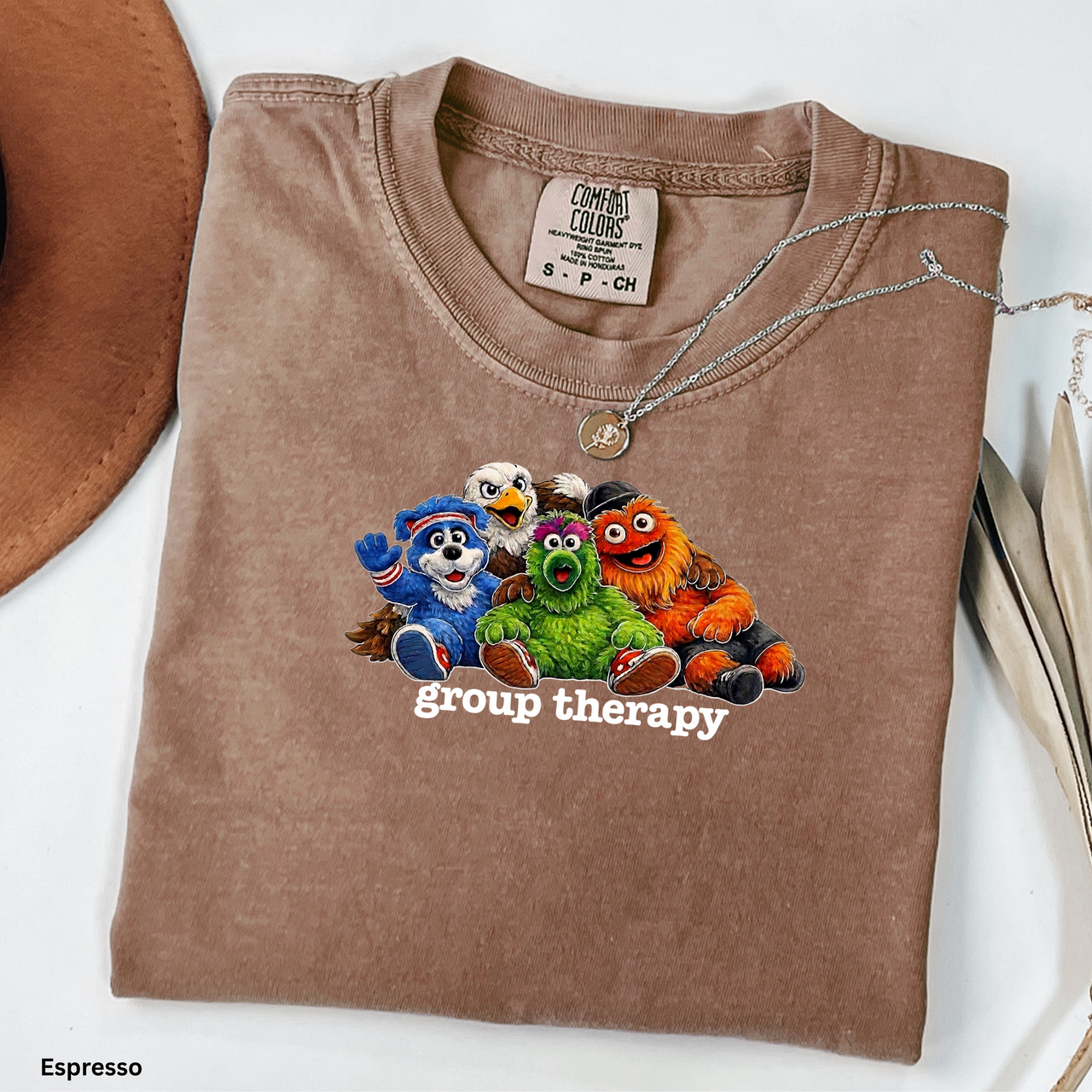 Philly Mascot Group Therapy Shirt, Philadelphia Sports Fan Tee, Funny Philly Mascot Shirt, Comfort Colors Graphic Tee