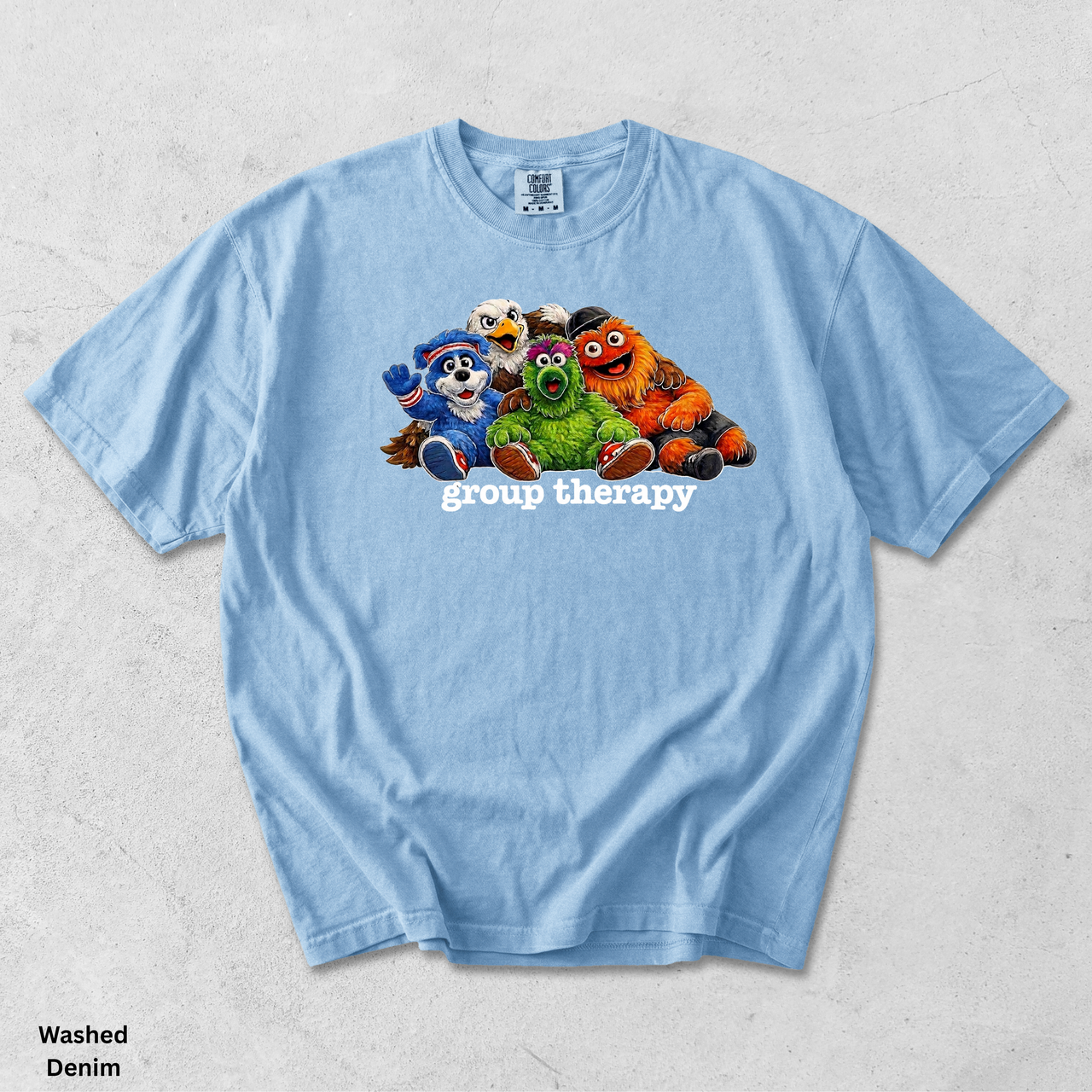 Philly Mascot Group Therapy Shirt, Philadelphia Sports Fan Tee, Funny Philly Mascot Shirt, Comfort Colors Graphic Tee