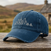 Philadelphia Skyline Hat, Philly Dad Hat, Distressed Philadelphia Cap, DT600 Vintage Hat, Philly Skyline Embroidered Hat, Philadelphia Baseball Cap