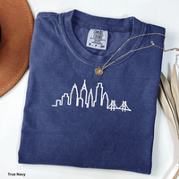 Philadelphia Skyline Shirt Minimalist Philly Tee Philadelphia Outline Shirt Comfort Colors Skyline Tee Philly Graphic Shirt