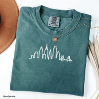 Philadelphia Skyline Shirt Minimalist Philly Tee Philadelphia Outline Shirt Comfort Colors Skyline Tee Philly Graphic Shirt