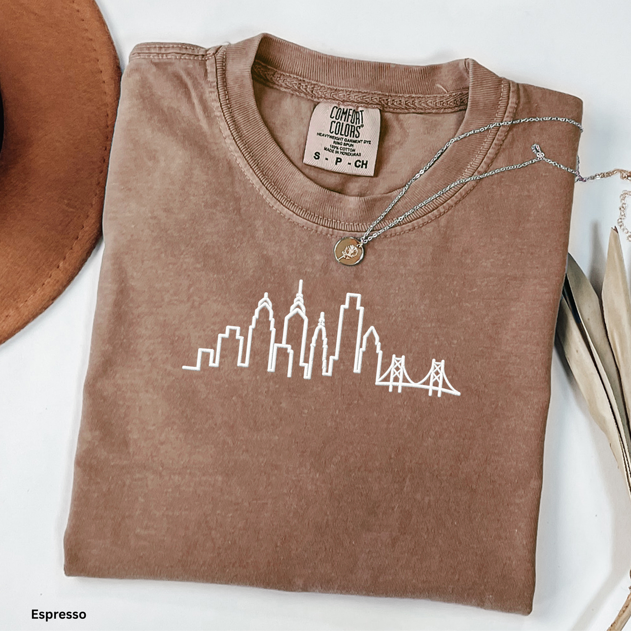 Philadelphia Skyline Shirt Minimalist Philly Tee Philadelphia Outline Shirt Comfort Colors Skyline Tee Philly Graphic Shirt
