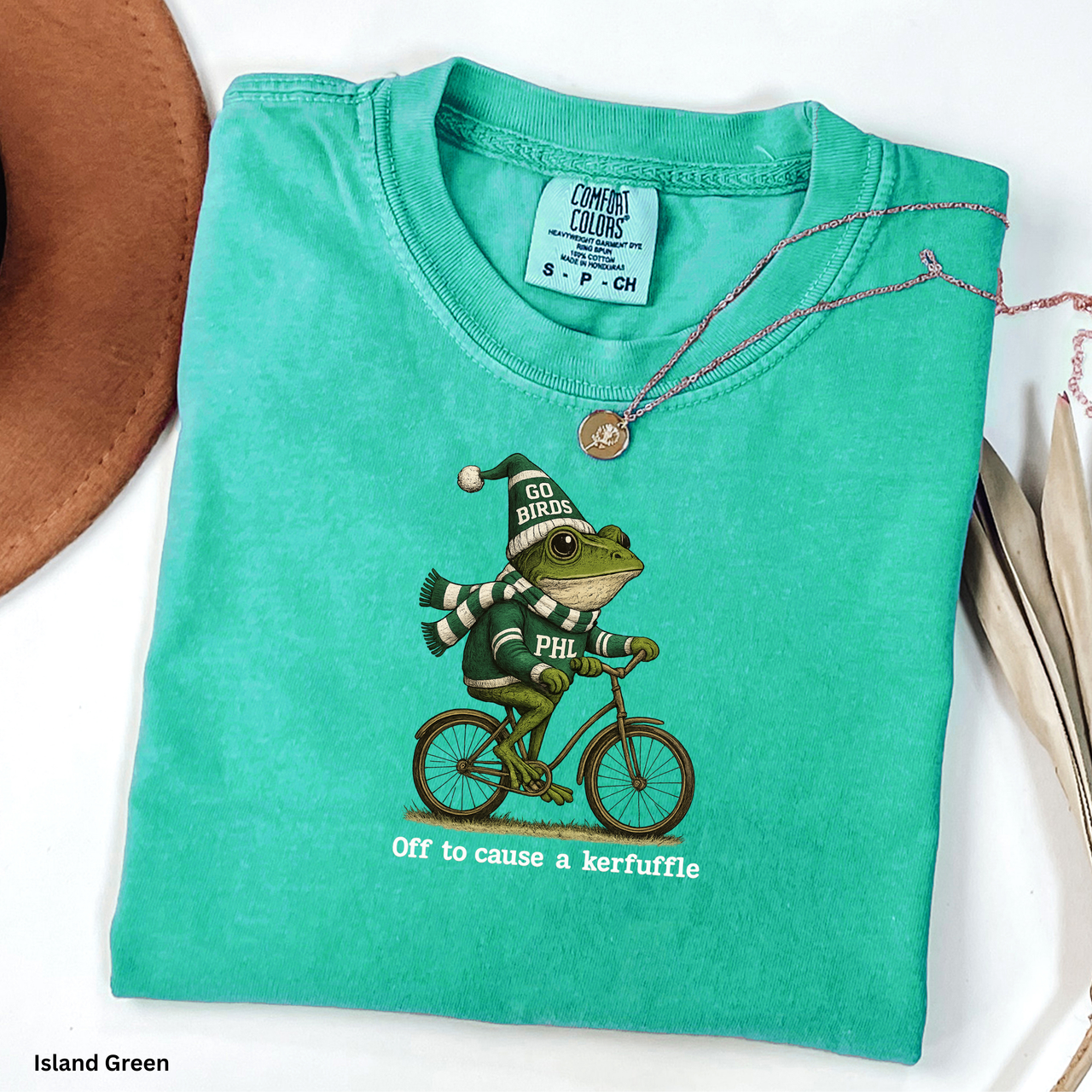 Off to Cause a Kerfuffle Shirt Philly Football Inspired Frog Tee Go Birds Funny Shirt Philadelphia Football Comfort Colors Tee