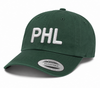 PHL Embroidered Dad Hat, Philadelphia Hat, Vintage Yupoong 6245CM Cap, Philly Baseball Cap, Minimalist Philly Hat, Adjustable Streetwear Hat
