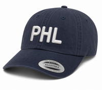 PHL Embroidered Dad Hat, Philadelphia Hat, Vintage Yupoong 6245CM Cap, Philly Baseball Cap, Minimalist Philly Hat, Adjustable Streetwear Hat