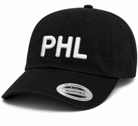 PHL Embroidered Dad Hat, Philadelphia Hat, Vintage Yupoong 6245CM Cap, Philly Baseball Cap, Minimalist Philly Hat, Adjustable Streetwear Hat
