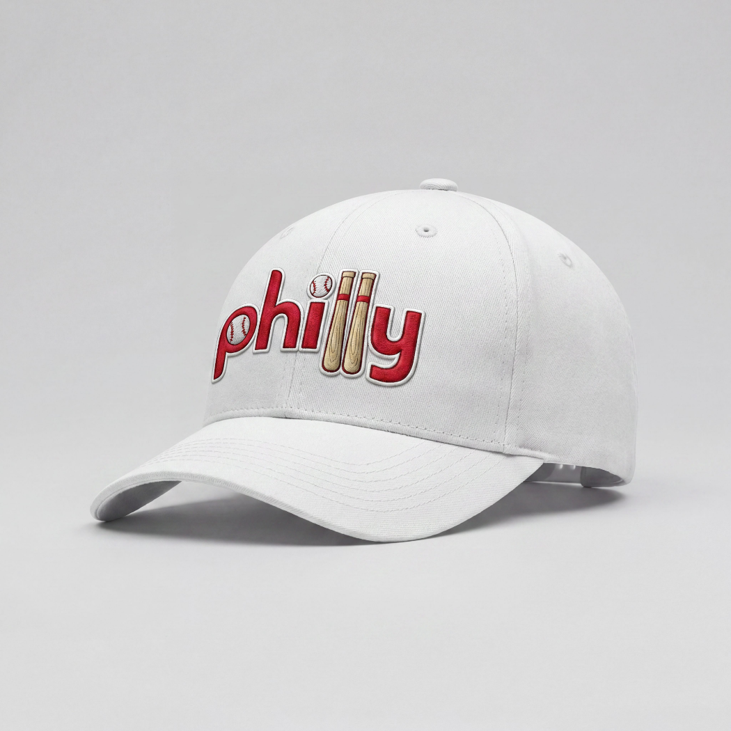 Philly Baseball Hat, Phillies Inspired Dad Cap, Philly Embroidered Hat, Yupoong Dad Hat, Philadelphia Baseball Cap, Vintage Philly Hat