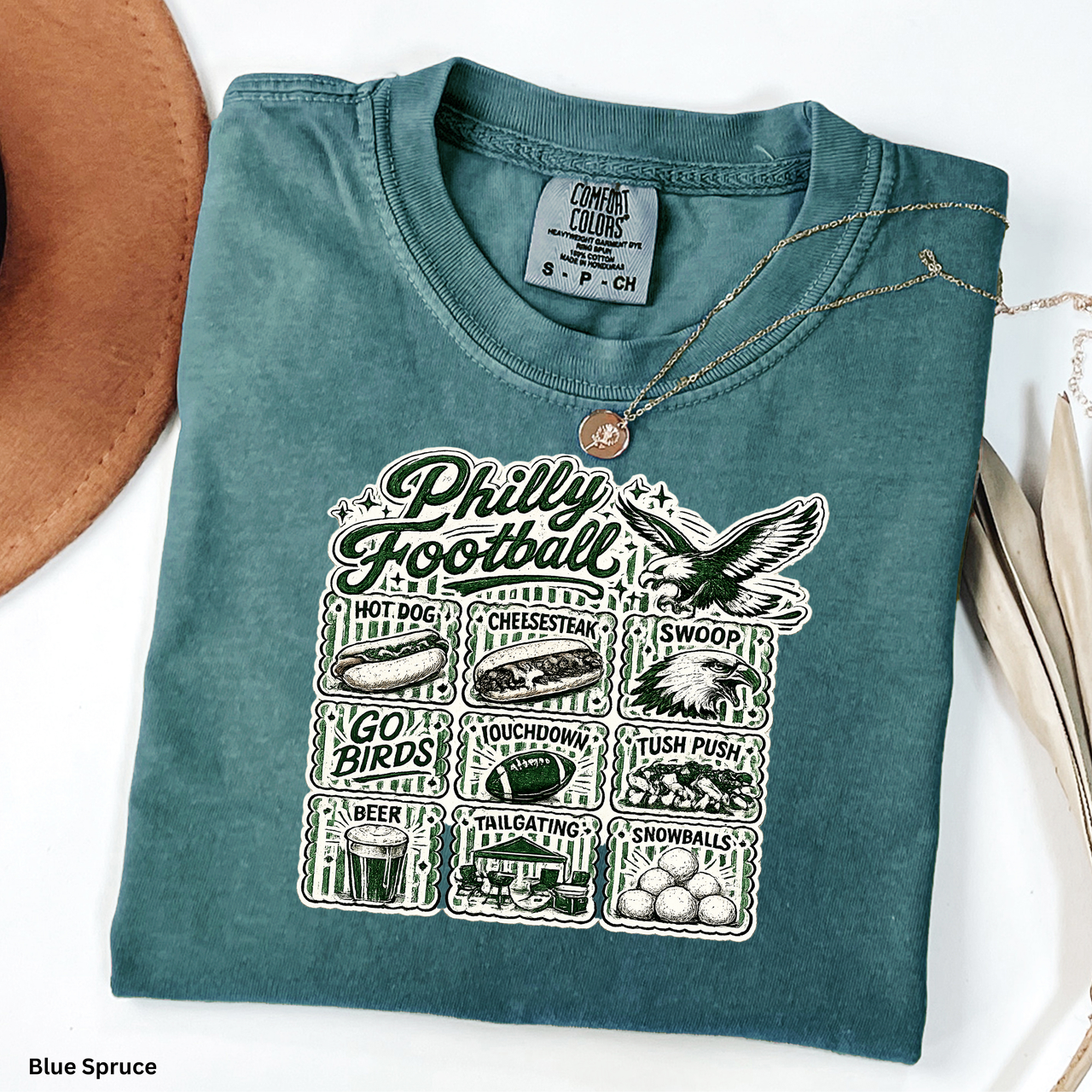Philly Football Shirt Go Birds Tee Philadelphia Football Icons Shirt Comfort Colors 1717 Cute Trendy Philly Tailgate Shirt