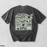 Philly Football Shirt Go Birds Tee Philadelphia Football Icons Shirt Comfort Colors 1717 Cute Trendy Philly Tailgate Shirt