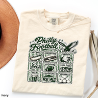 Philly Football Shirt Go Birds Tee Philadelphia Football Icons Shirt Comfort Colors 1717 Cute Trendy Philly Tailgate Shirt
