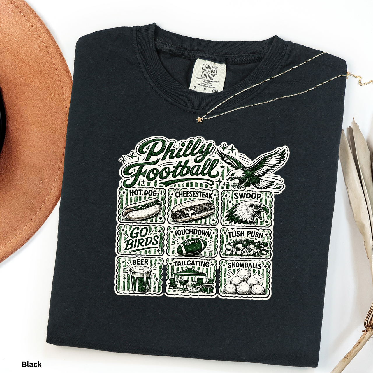 Philly Football Shirt Go Birds Tee Philadelphia Football Icons Shirt Comfort Colors 1717 Cute Trendy Philly Tailgate Shirt
