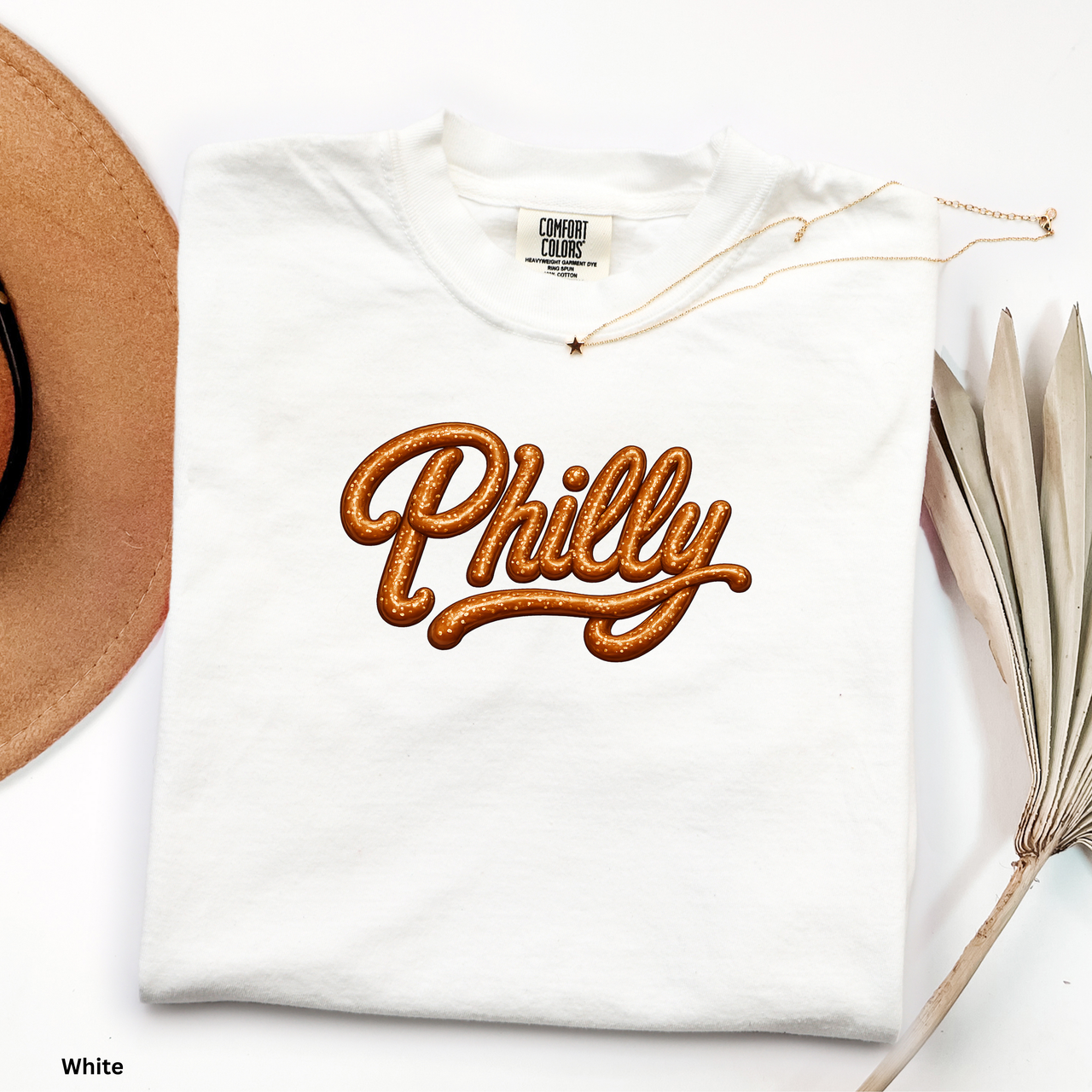 Philly Soft Pretzel Shirt Philadelphia Pretzel Tee Comfort Colors 1717 Shirt Philly Food Lover Gift Philadelphia Script Tee