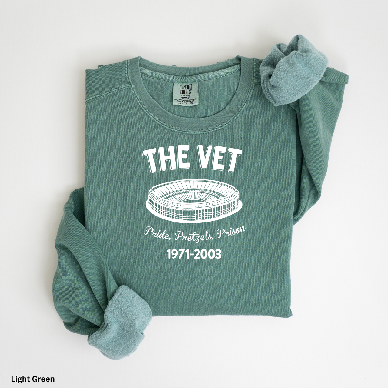 The Vet Sweatshirt, Veterans Stadium Philadelphia Crewneck, Eagles Phils Fan Gift, Retro Philly Sweatshirt, Comfort Colors 1566 Garment Dyed