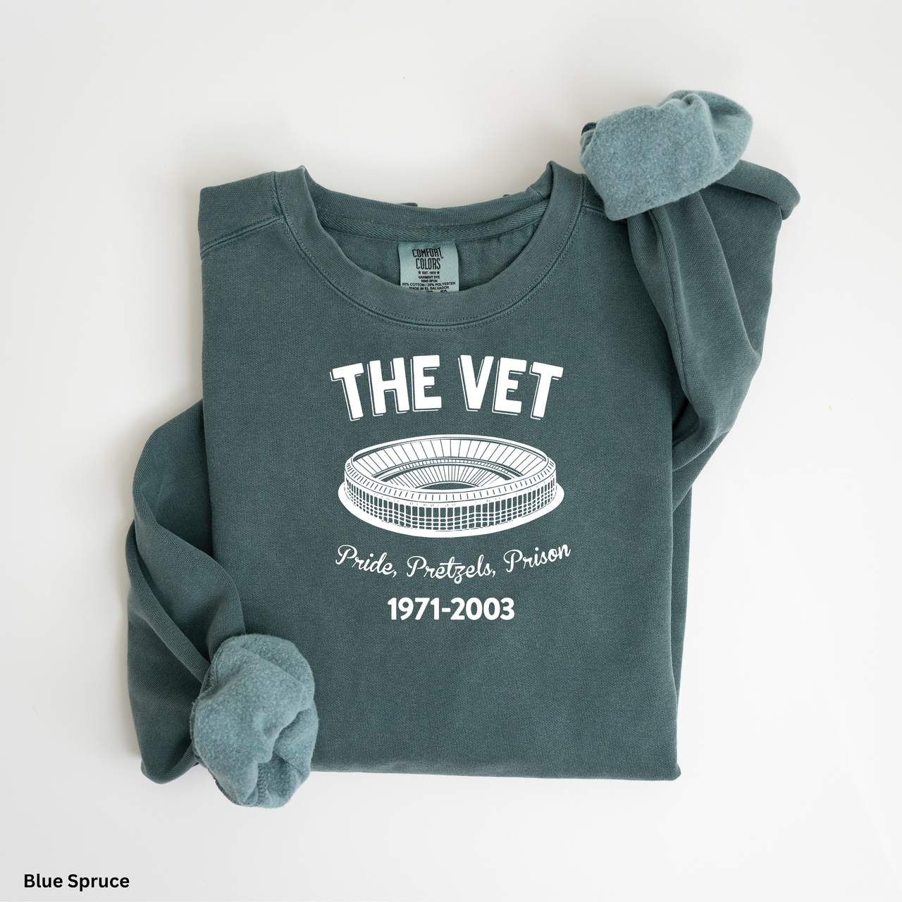 The Vet Sweatshirt, Veterans Stadium Philadelphia Crewneck, Eagles Phils Fan Gift, Retro Philly Sweatshirt, Comfort Colors 1566 Garment Dyed