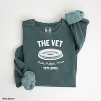The Vet Sweatshirt, Veterans Stadium Philadelphia Crewneck, Eagles Phils Fan Gift, Retro Philly Sweatshirt, Comfort Colors 1566 Garment Dyed