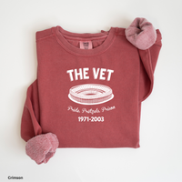 The Vet Sweatshirt, Veterans Stadium Philadelphia Crewneck, Eagles Phils Fan Gift, Retro Philly Sweatshirt, Comfort Colors 1566 Garment Dyed