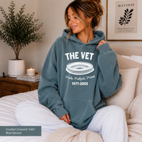 The Vet Hoodie Veterans Stadium Philadelphia Hoodie Eagles & Phils Fan Gift Retro Philly Hooded Sweatshirt Comfort Colors 1567 Garment Dyed