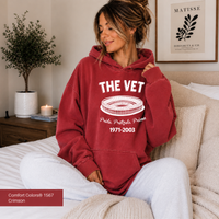 The Vet Hoodie Veterans Stadium Philadelphia Hoodie Eagles & Phils Fan Gift Retro Philly Hooded Sweatshirt Comfort Colors 1567 Garment Dyed