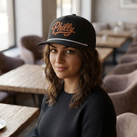 Philly Soft Pretzel Script Rope Hat | Comfort Colors Sunwashed Rope Cap