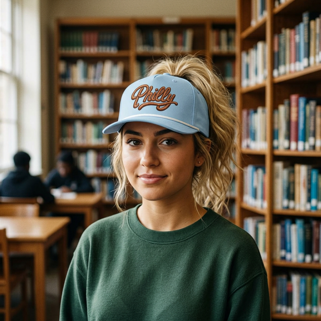 Philly Soft Pretzel Script Rope Hat | Comfort Colors Sunwashed Rope Cap