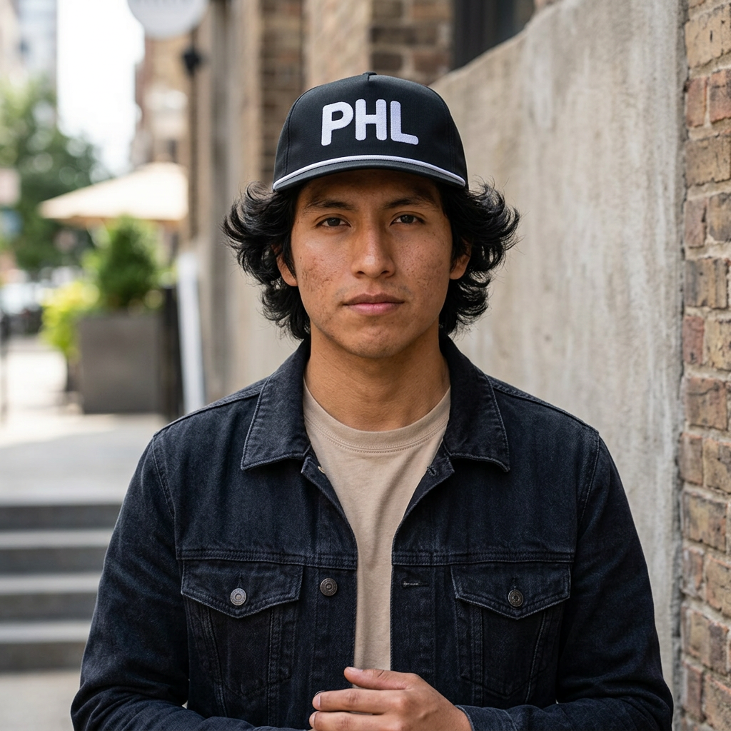 PHL Embroidered Rope Hat | Comfort Colors Sunwashed Rope Cap