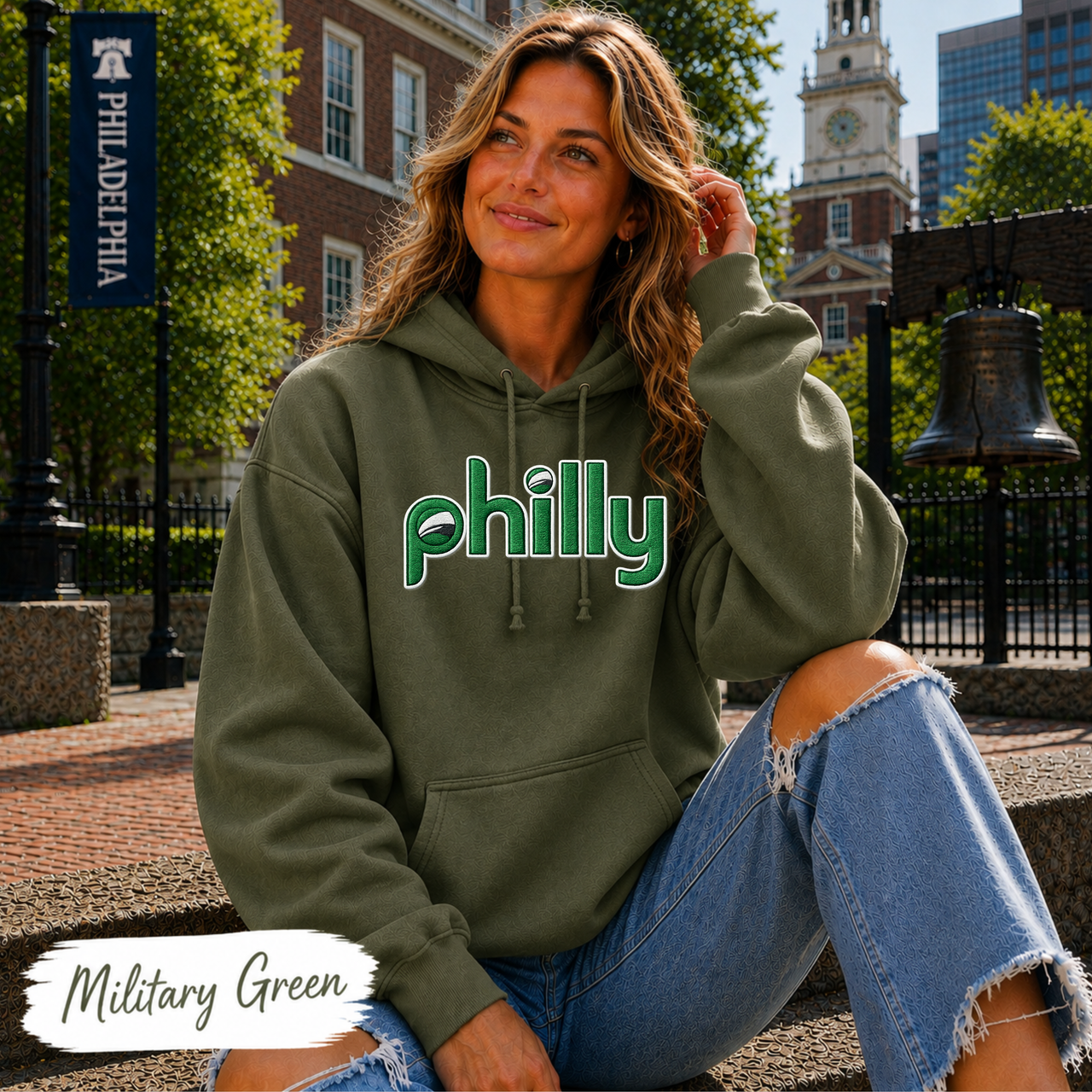 Philly Retro Hoodie | Philadelphia Birds Inspired Gildan Heavy Blend Hooded Sweatshirt | Vintage Football Fan Hoodie | Philly Game Day Gift