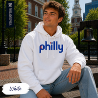 Philly Hoops Hoodie | Philadelphia Basketball Inspired Gildan Heavy Blend Hooded Sweatshirt | Vintage Philly Basketball Fan Hoodie | Game Day Gift