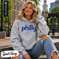 Philly Hoops Hoodie | Philadelphia Basketball Inspired Gildan Heavy Blend Hooded Sweatshirt | Vintage Philly Basketball Fan Hoodie | Game Day Gift