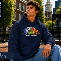Philly Mascots Group Therapy Hoodie Funny Philadelphia Sports Fan Gildan Heavy Blend Hooded Sweatshirt Philly Mascot Shirt Game Day Gift