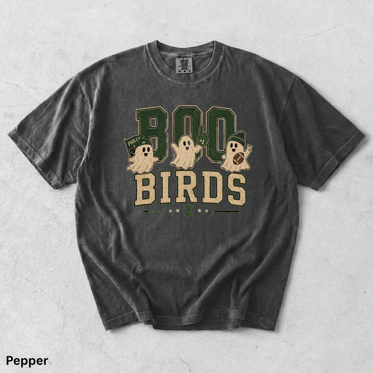 Boo Birds Philly Halloween Shirt | Philadelphia Football Ghost Tee | Vintage Philly Football Halloween T-Shirt | Spooky Birds Fan Shirt