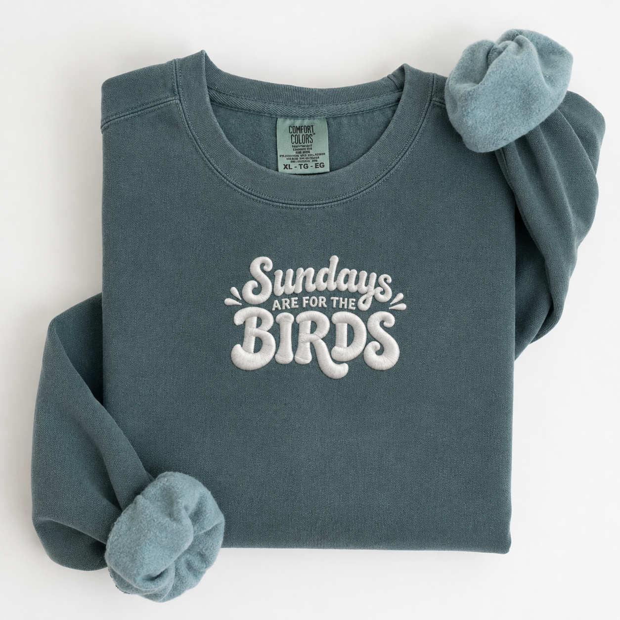 Sundays Are for the Birds Embroidered Sweatshirt | Comfort Colors 1566 Philly Football Crewneck | Philadelphia Game Day Sweatshirt