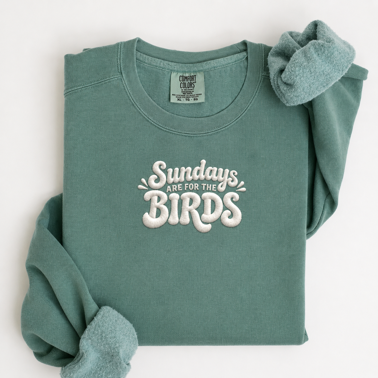 Sundays Are for the Birds Embroidered Sweatshirt | Comfort Colors 1566 Philly Football Crewneck | Philadelphia Game Day Sweatshirt