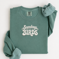 Sundays Are for the Birds Embroidered Sweatshirt | Comfort Colors 1566 Philly Football Crewneck | Philadelphia Game Day Sweatshirt