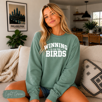 Winning Is for the Birds Embroidered Long Sleeve Shirt | Philly Football Inspired Comfort Colors 6014 | Philadelphia Game Day Shirt