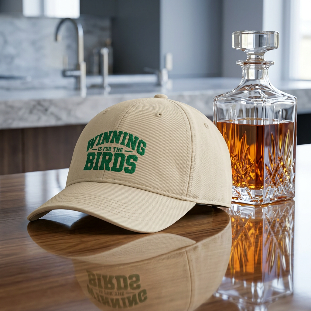 Winning Is for the Birds Embroidered Hat | Philly Football Hat | Comfort Colors Coastal Washed Cap | Philadelphia Game Day Hat
