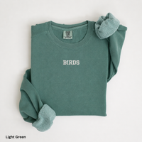 BIRDS Embroidered Sweatshirt | Comfort Colors 1566 Philly Football Crewneck | Minimal Philadelphia Game Day Sweatshirt
