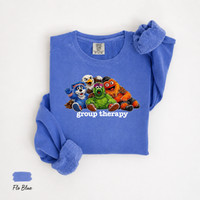 Philly Mascots Group Therapy Sweatshirt | Comfort Colors 1566 Crewneck | Funny Philadelphia Sports Fan Sweatshirt | Philly Game Day Gift