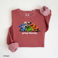 Philly Mascots Group Therapy Sweatshirt | Comfort Colors 1566 Crewneck | Funny Philadelphia Sports Fan Sweatshirt | Philly Game Day Gift