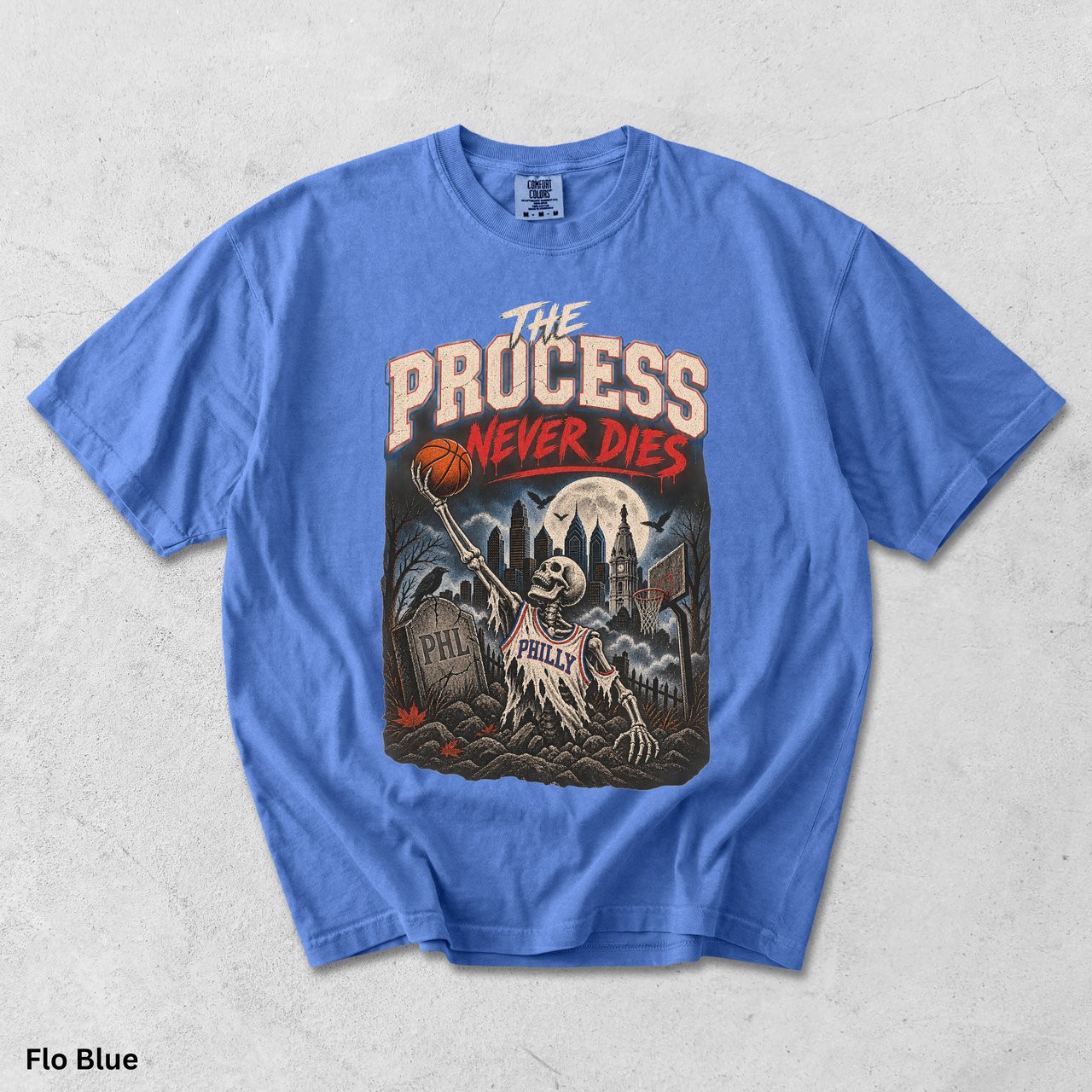 The Process Never Dies Shirt | Philly Basketball Halloween Tee | Philadelphia Sports Halloween Shirt | Comfort Colors 1717
