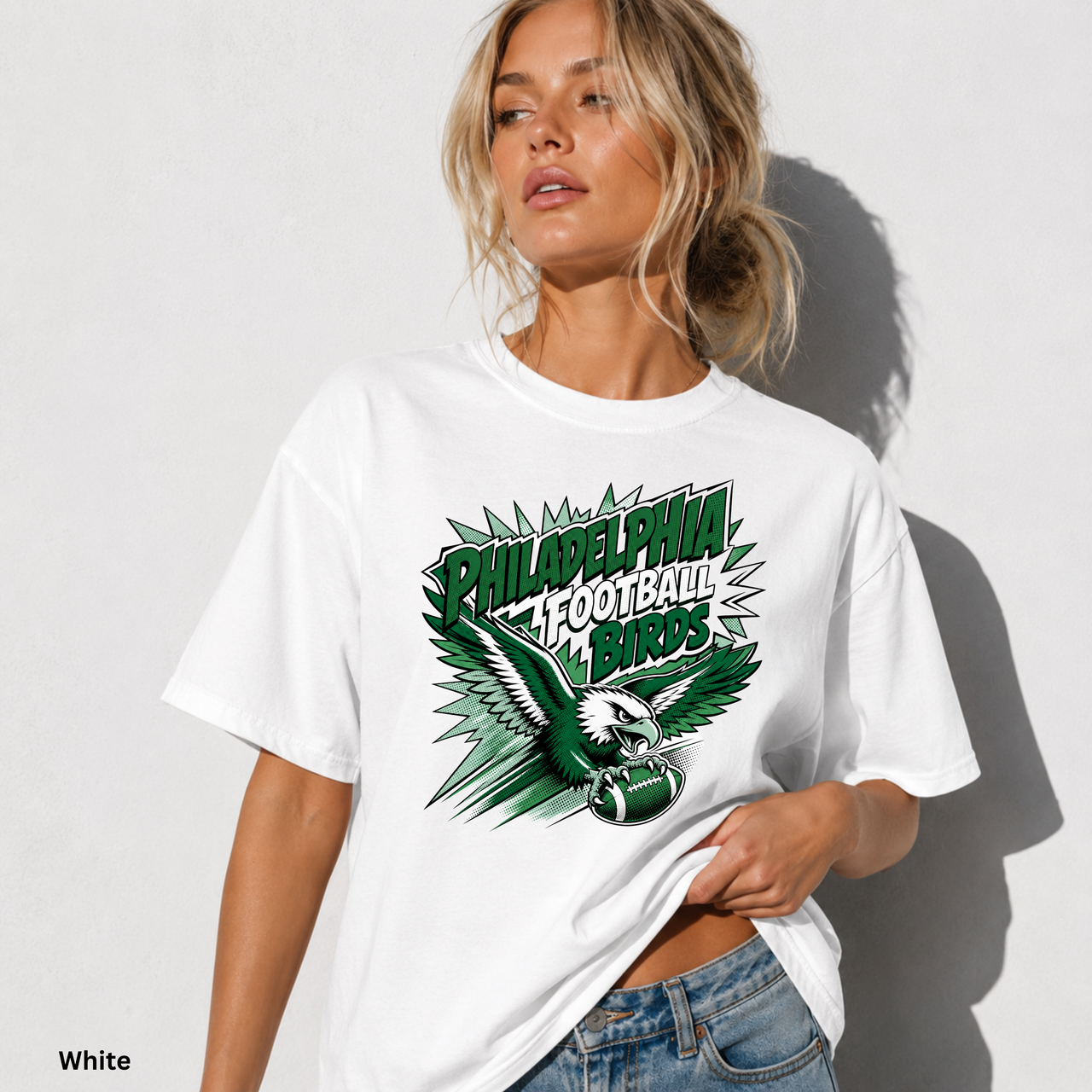Philadelphia Football Shirt, Philly Birds Pop Art Tee, Comfort Colors 1717, Retro Eagle Football Shirt, Philly Game Day Fan Gift