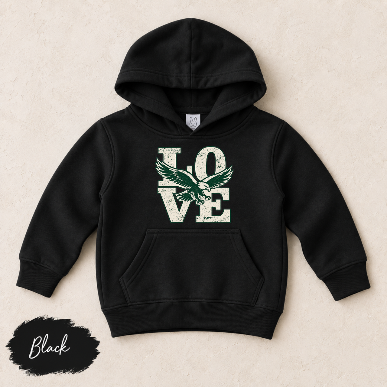 Philly LOVE Birds Toddler Hoodie, Philadelphia Football Kids Sweatshirt, Rabbit Skins 3326, Vintage Eagle Game Day Pullover