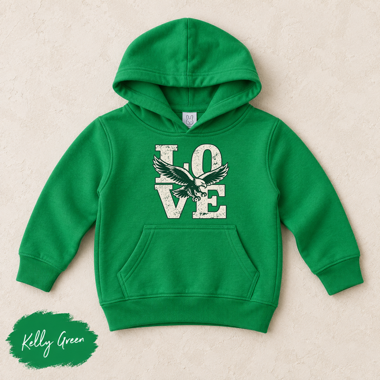 Philly LOVE Birds Toddler Hoodie, Philadelphia Football Kids Sweatshirt, Rabbit Skins 3326, Vintage Eagle Game Day Pullover
